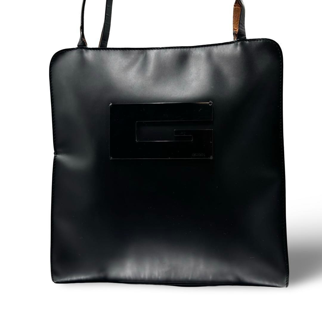 Minimal Shoulder Bag Tote Large G Logo All Leather Black - GUCCI thumbnail 22