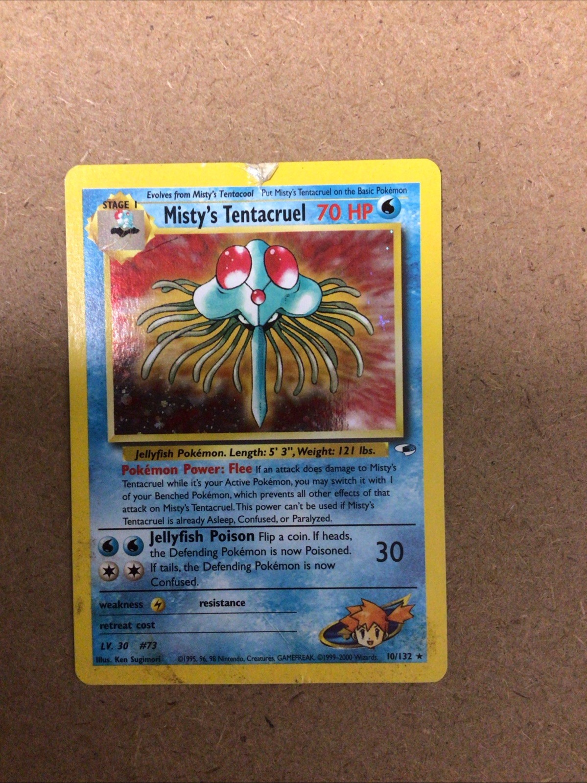 Pokemon Misty's Tentacruel - Gym Heroes 10/132