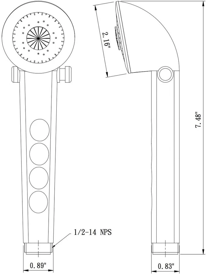 Empire Latón CRD-U-HD60B Portátil Ultra - Ducha de Galletas Foto 2 de 4