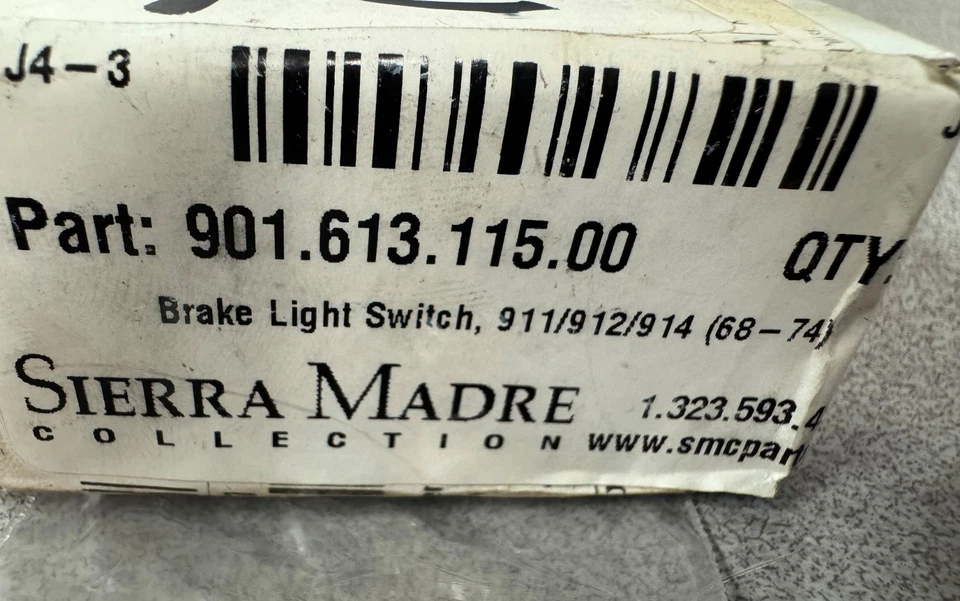 1968-1974 Porsche 911/912/914 переключатель стоп-сигнала - 901-613-115-00 - Изображение 2 из 3