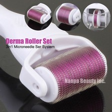3 in1 Derma Roller Set Anti-Aging Acne Scars Wrinkles Removal Facial Recovery