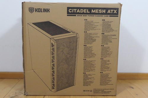 Kolink Citadel Mesh ATX ARGB – Gaming Gehäuse – 4x PWM Lüfter – Glas – Neu (Sons