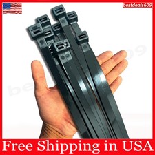 40 Pack Black Zip Ties Heavy Duty 20 In Outdoor 250lb Extra Large Cable Tie Wrap