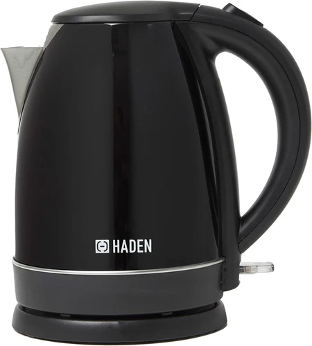 Haden Iver Black Kettle - 1.7L Cordless Kettle with Rapid Boil Technology, Stain