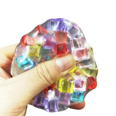 DIY Rainbow Bead Squish Ball Kit   Sensory Stress Relief Fidget Toy