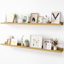2 Wood Floating Shelves 48 Inches Long 5 Inch Deep For Wall Bedroom And Kitchen