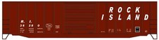 Accurail 81881 HO Scale Rock Island 50' Exterior-Post Boxcar Kit 36280