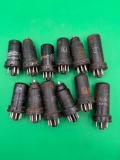 Lot of 11 Vintage Metal Vacuum Radio Tubes RCA GE Zenith Delco RE