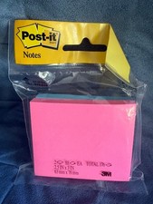 POST-IT BY 3M STICKY NOTES SQUARE 176 COUNT (2.5"X3') PINK AND BLUE - NEW