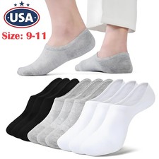 6  Men's Summer No Show Socks Low Cut Anti-slid Casual Invisible Liner Socks USA