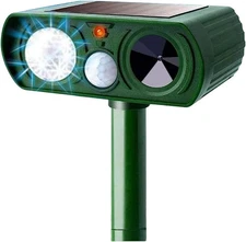 Animal Repellent Solar Powered Ultrasonic Animal Repellent Motion Sensor and ...