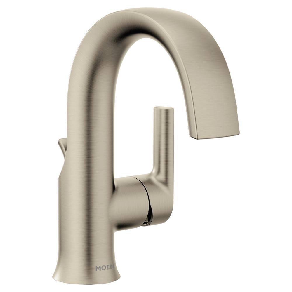 MOEN S6910BN Doux Single Hole Single-Handle Bathroom Faucet in Brushed Nickel