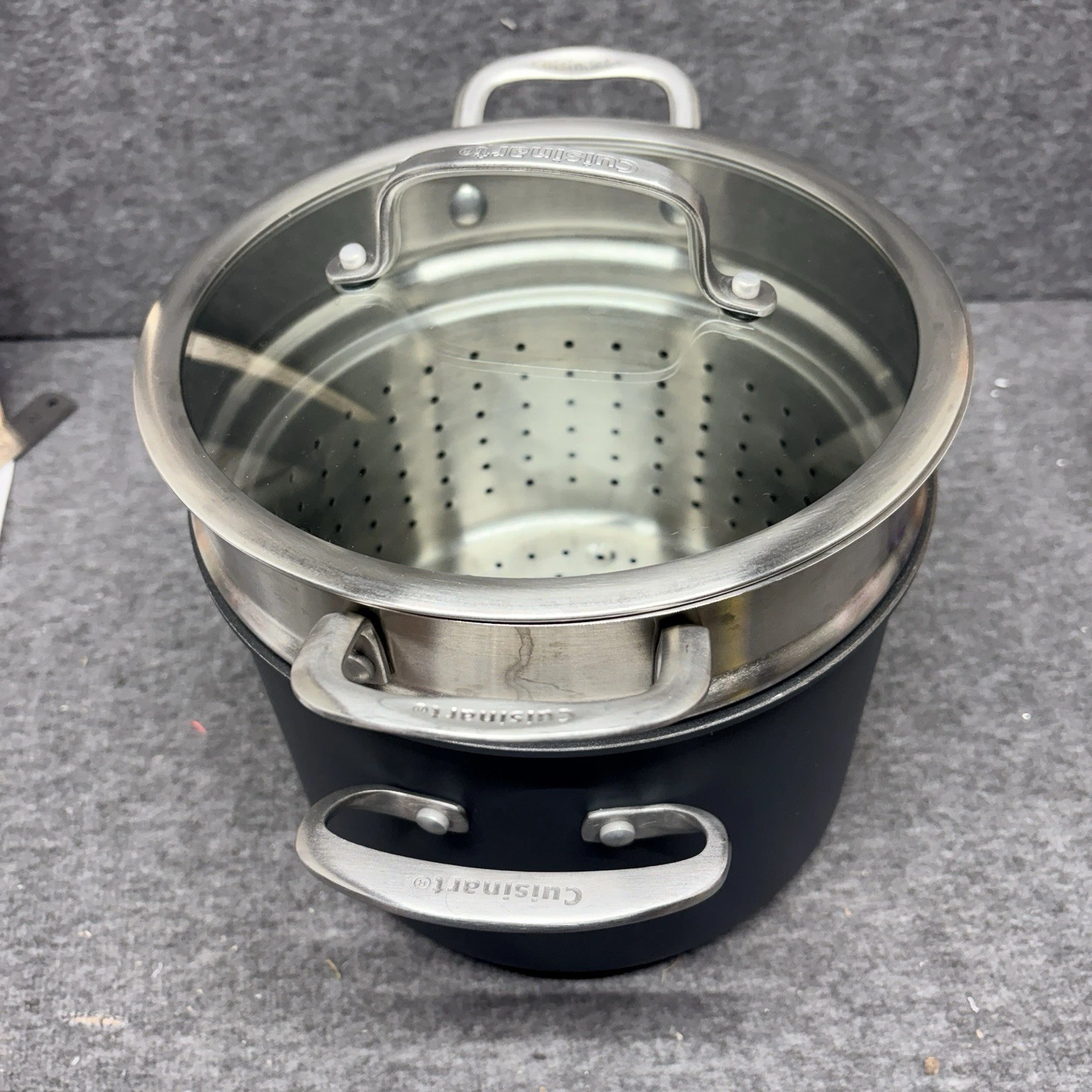 Cuisinart 6qt stockpot with cover lid and Steamer