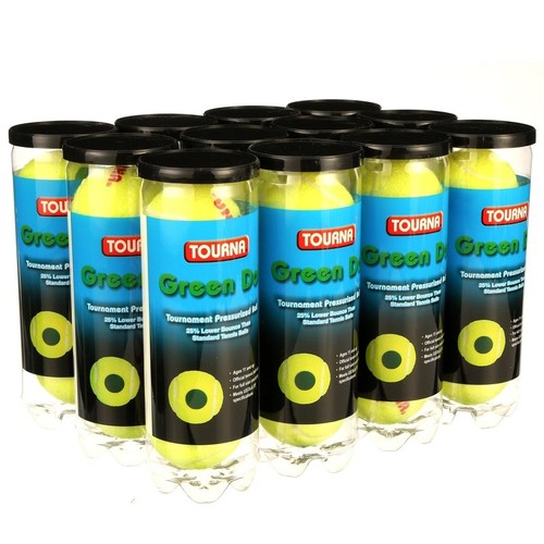 12 Palline Tennis Punto Verde Pressurizzate Ridotto 25% Rimbalzo Approvate USTA ITF - Foto 2 di 5