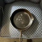 GRISWOLD 701H Cast Iron SKILLET Frying Pan # SMALL BLOCK LOGO 7" Flat