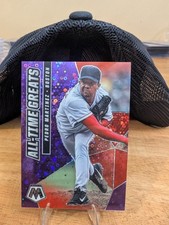 Panini 2021 Mosaic Pedro Martinez Quick Pitch Purple Prizm #ATG2 /50 Red Sox