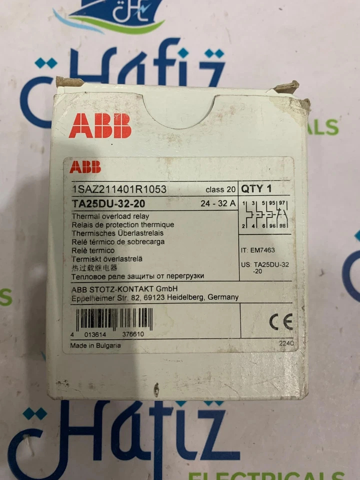 ABB TA25DU-32-20 THERMAL OVERLOAD RELAY 24-32 A 1SAZ211401R1053 FREE SHIPPING - Image 4 of 4