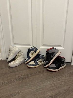Nike & Air Jordan Youth Sneakers Lot Blazers & Jordan 1s   Sizes 4Y, 5Y & 6Y