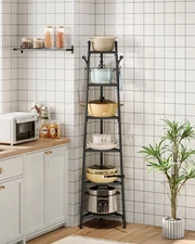 Pot Racks, 6-Tier Cookware Stand, Triangle Shelf Storage Tower for Kitchen, P...