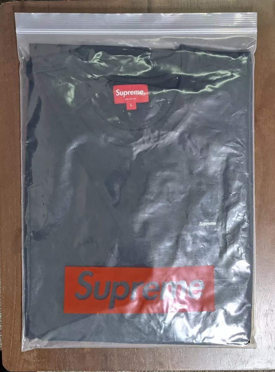 Supreme Small Box L/S Tee Black size- Large