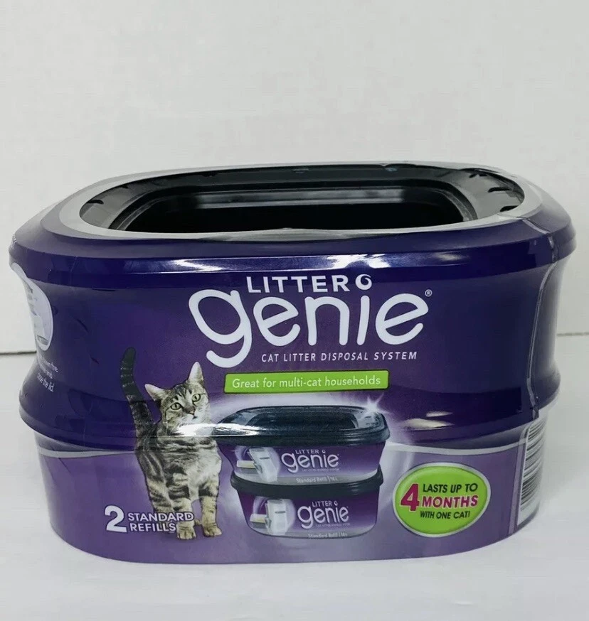 Litter Genie Cat Litter Disposal System 2 Standard Refills NEW Sealed Ready Pack
