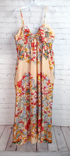 NWT ~ J Crew 100%Cotton Tie-Bodice Maxi Dress Spaghetti Strap Floral Size 14