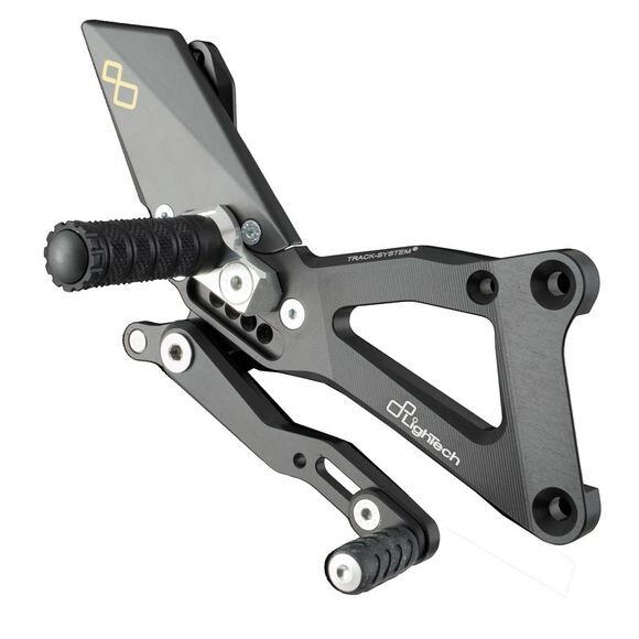 Commandes reculées LighTech Yamaha YZF-R1 2009-2014 en aluminium noir