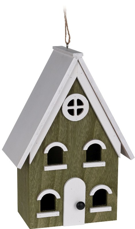 Vogelhaus Nistkasten 4 Farben - 18,5x18,5x25cm Mit Reinigungsklappe