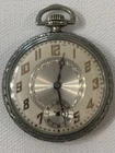 Antique Record Watch Co. 6 Jewels Open Face Pocket Watch Swiss Made Working