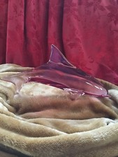 FLAWLESS Unique ZELEZNY BROD GLASS MILOSLAV JANKU Pink Crystal 13” DOLPHIN FISH