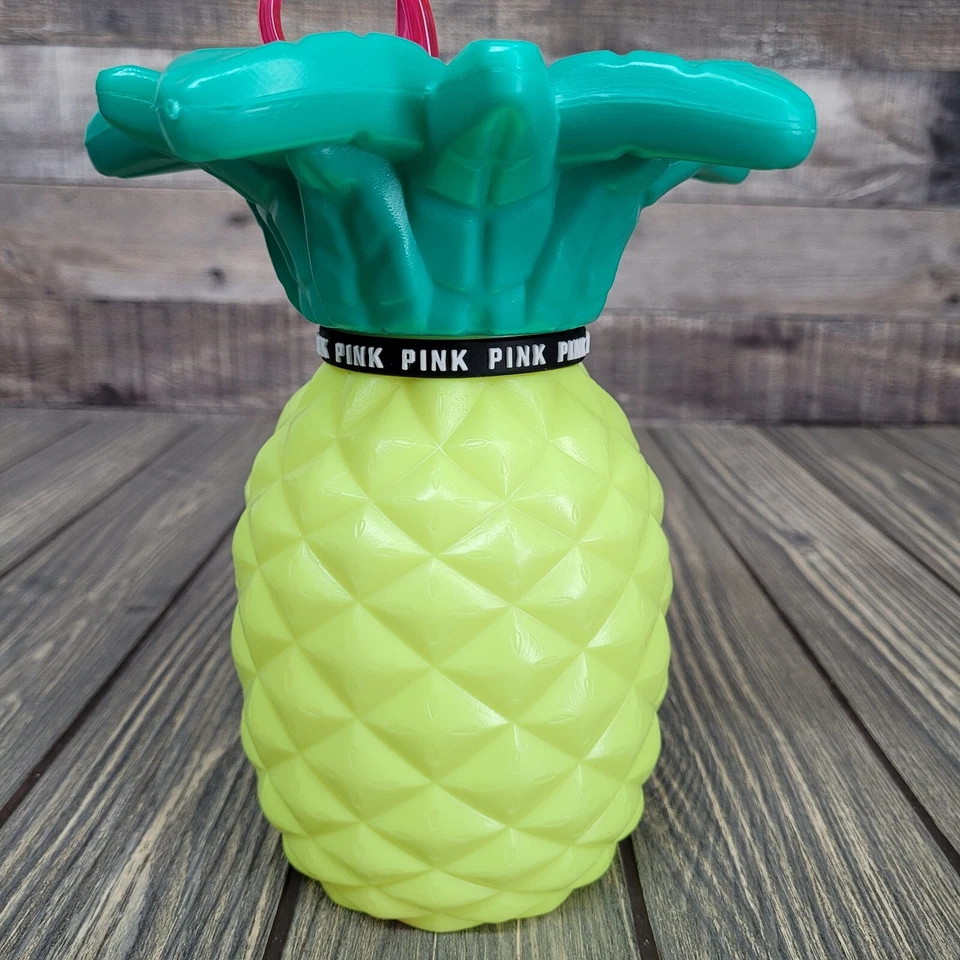 Victoria's Secret Pink-A-Colada Pinapple Spring Break 27oz Cup Water Bottle NEW - Image 4 of 4