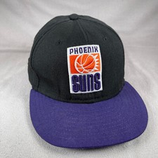 Phoenix Suns Hat Mens 7 1/4 Black Baseball Cap New Era 59FIFTY Hardwood Classics