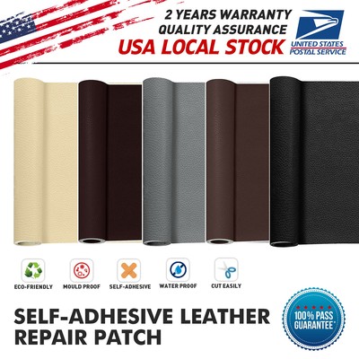 Brown Waterproof Leather Repair Kit Self-Adhesive Patch on Sofa Auto Seat Couch