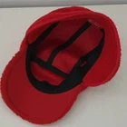 Chapeau rabat oreillette FW20 Supreme Deep Pile S/M casquette rouge petite boîte moyenne logo porté 1x