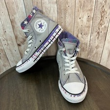Converse Junior Chuck Taylor All Star High Top Sneakers Paint Splatter Multi 12