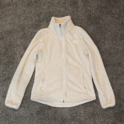 The North Face Women's Cream Fleece Jacket Full Zip Cozy Pullover Sweater S