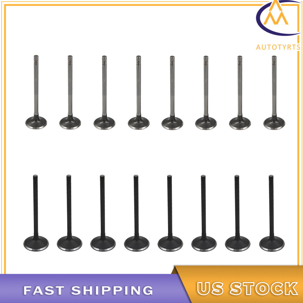 Nurniacl Intake & Exhaust Engine Valves (16-Piece Set) – Fits GM ECOTEC 2.0L 2.2L 2.4L