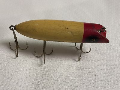 Vintage South Bend Bass Oreno Fish Lure ~ Red & White ~ Saginaw