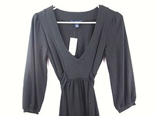 Gap Jersey Black Dress Long Sleeve Belted Women's Size XS Small NEW $49.50