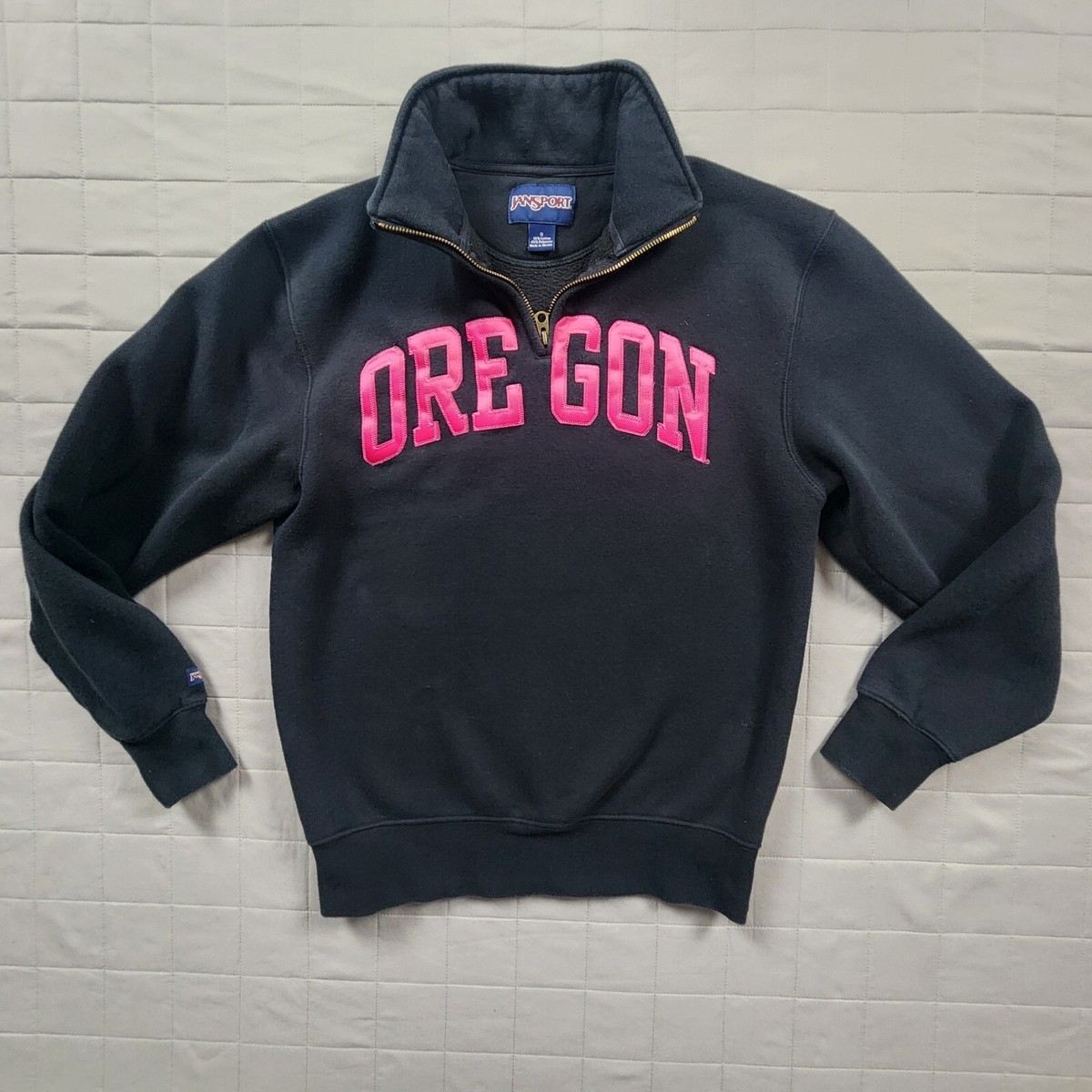 Veste Polaire JanSport Femme, 1/4 Zip, Oregon State University, Taille S, Noire