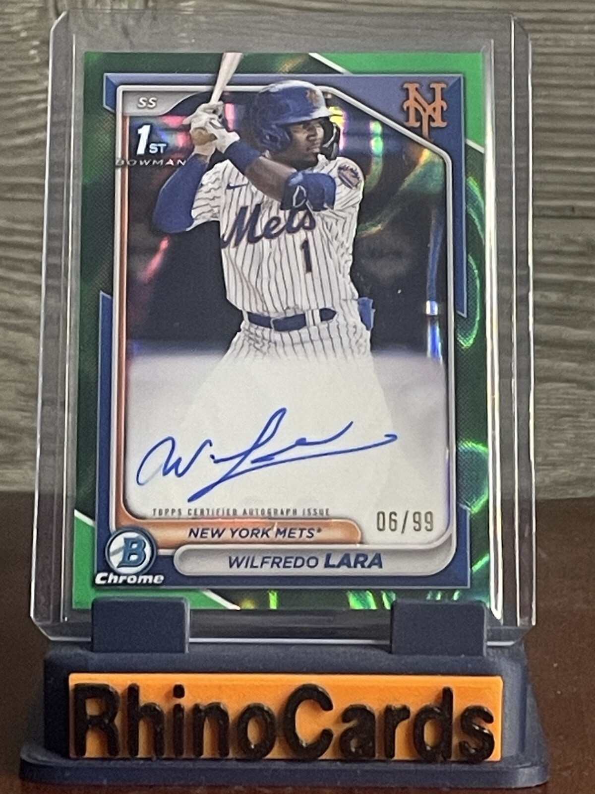 2024 Bowman Chrome 1st Wilfredo Lara Auto Green Lava /99