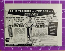 Duo Fast Putty Knife Fastener Corp. 860 Fletcher St Chicago IL Vintage Print Ad