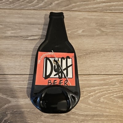 The Simpsons Duff Flaschenuhr Sammlerstück Breweriana RAR Batteriedeckel fehlt