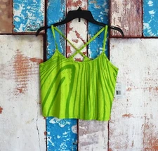 Women's Beyond Yoga Take It Easy Swirl-Print Sleep Tank XSMALL Green Swirl NEW