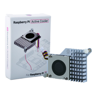 Raspberry Pi 5 Cooling Fan Official Active Cooler Aluminium Heatsink Silver