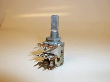 10K Ohm Dual Gang Potentiometer SPDT Switch Audio Taper ALPS 8243R 10KAX2 Pot FS