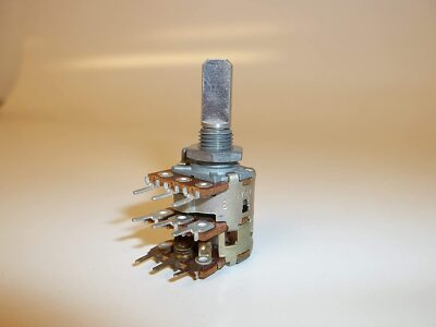 10K Ohm Dual Gang Potentiometer SPDT Switch Audio Taper ALPS 8243R