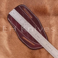 USA EDC Handmade Pancake Straight Fix Blade MultiTool  Leather Knife Sheath P18