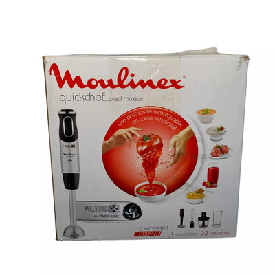 Moulinex DD65S810 Quickchef Stabmixer 1000 W, 10 Geschwindigkeiten, dunkelgrau