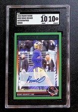 2024 Score - Rookie ~ Rome Odunze ~ #309 Green AUTO (AU, RC) SGC 10/Auto 10! 🔥